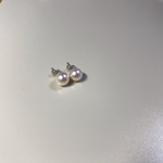 本真珠　あこや真珠　7.5-8㎜　ピアス
