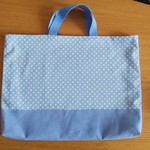 *セール*[送料込]通園・通学バッグ (水色 水玉) 