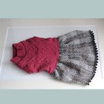 アランワイン　ジャガードチェックのワンピース　犬服　サイズオーダー