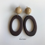 大ぶりウッド❊ピアス＆イヤリング