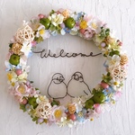 仲良し文鳥のWelcomeグリーンアップルリース
