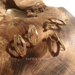 ：4pieces： import  design earrings Lsize<ゴールド>