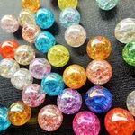 クラックビーズ　AB（オーロラカラー）12ｍｍ　　MIX20個