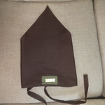 大人の三角巾（ブラウン×カーキグリーンロゴ）