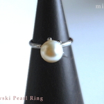 【再販】★スワロフスキーパールリング【シルバー】