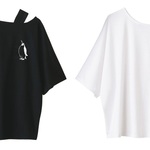ペンギン　レディースワンショルダーTシャツ 