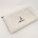 megumegu910様オーダー品☆犬の手刺繍のポーチ