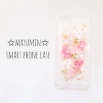 桜 シェルのiPhone11   iPhonex iPhone8  iPhone SE 春　いちご スマホケース キラキラ 