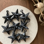 6pcs Handmade* 資材 B-606 monotone star