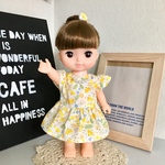 イエローフラワーのネックレス風ワンピース ＊メルちゃん ソランちゃんの服＊