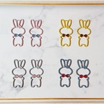 【素材】うさぎ🐰の枠チャーム 4色 各2個 計8個