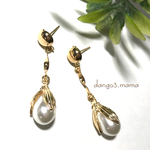 540円☆パールチャーム☆ねじれスティックのピアス/イヤリング