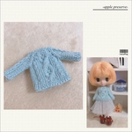 outfit《131》＊２wayセーター&カーディガン（水色）＊プチブライス サイズ