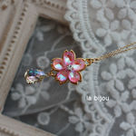(再販)宝石桜　ロングネックレス