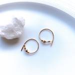 k18&k10  《0.8》フック/フープ  ピアス  Jojuly luna Ⅲ
