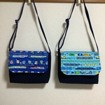 【kumaobiyori様  オーダーページです】電車(水色&青系)   ポシェット キッズ 