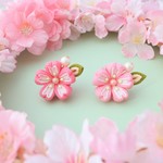 期間限定【桜の花のヘアクリップ】 つまみ細工