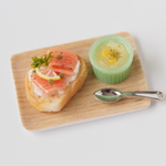 サーモンオープンサンドのカフェセット