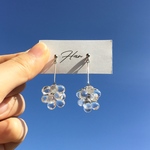 チェコビーズのゆらゆらピアス/イヤリング  シルバーピアス/イヤリング  サージカルステンレス