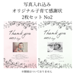 【送料無料】子育て感謝状　オリジナル　写真入れ込み　２枚セット　No2