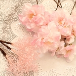 桜の髪飾り☆かすみ草☆ヘッドパーツ☆ヘッドドレス