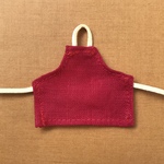 オビツ11 上質な麻のエプロン red