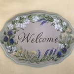 ウェルカムボード★送料無料★トールペイント★野の花