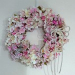 miusagi11様専用  満開桜に金の葉・銀の蝶々の華やかリース