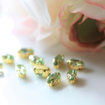 レモン型 3×8mm ♡ ペリドット 10個