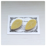 葉っぱタイルピアスyellow