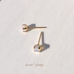 小さな オパール 一粒ピアス/G サージカルステンレス