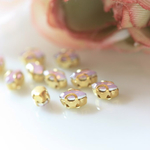 レモン型 3×6mm ♡ ピンクオパール 10個