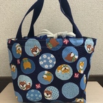 芝犬のお弁当袋　まち大きめ