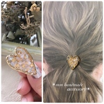 174.キラキラハートシェルポニーフック