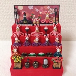 ＊ミニチュア　5段うさぎの雛人形＊送料無料