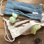 ノーズワイヤー＆フィルターポケット付🍀8重ガーゼマスク（2枚）