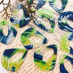 【福袋パーツ】blue green Rhombus チャーム (4個)