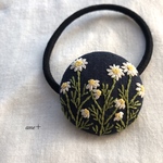 chamomile 刺繍ヘアゴム  ブリーチへ変更可能