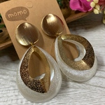 しずくパール×ゴールドの大ぶりピアス・イヤリング♡