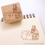 アヌビスとメジェドの消しゴムはんこ