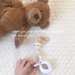 テディベア✳︎ pure whiteシューズクリップ シューズピンチ 歯固め を使った　シューズクリッパー 単品