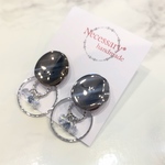メタリックシルバーピアス