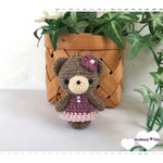 あみぐるみ♪おめかしクマちゃんストラップ（フラワー）