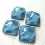 【43】８個 ☆再販！！スクエアカボション　ブルー　 ハンドメイド アクセサリーパーツ アクリルストーン　ピアス