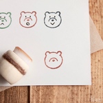 持ち手が選べるアニマルはんこ / くま