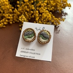 絵画『春が来る』刺繍ピアス
