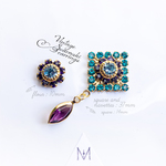 [Velvet Butterfly] Vintage Swarovski Asymmetry Earrings