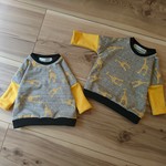 【オーダー】【80size】2着 キリン柄のビッグトレーナー