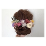 ヘアアクセサリー  髪飾り　ドライフラワー