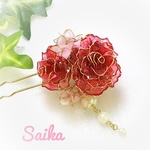 <花笑み>　薔薇のかんざし